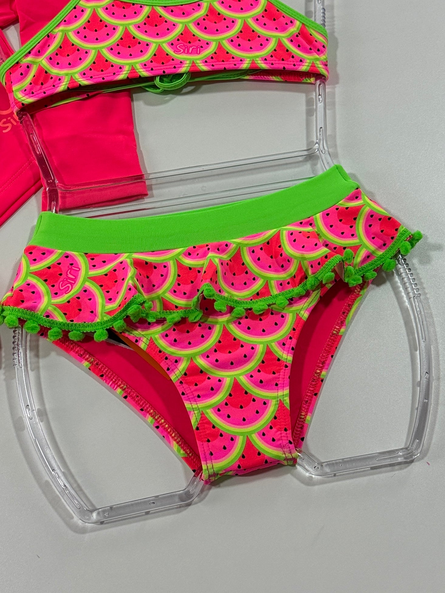 Biquíni Infantil Siri Kids com Cropped Manga Longa Sereia Melancia 39203