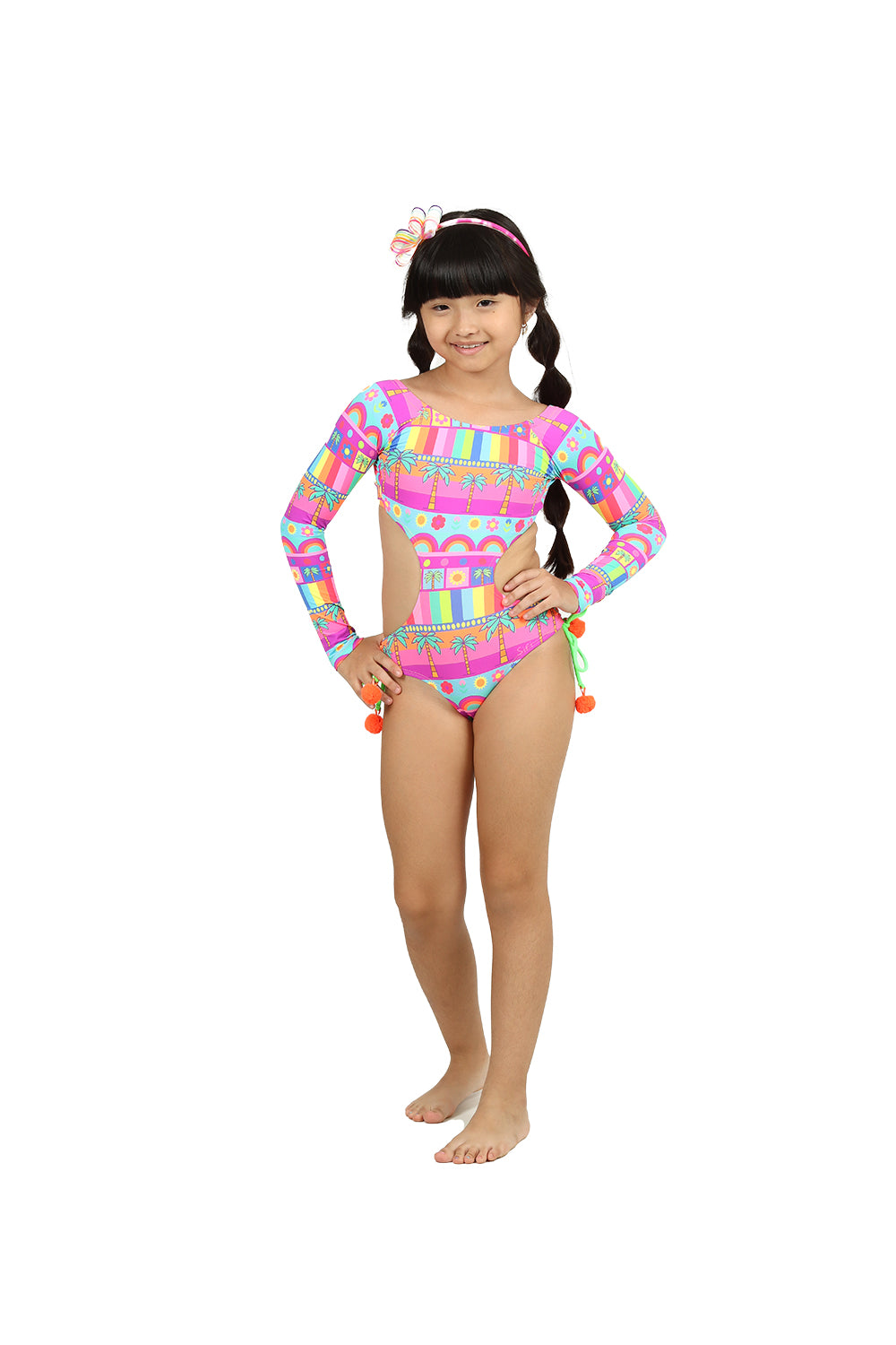 Maiô Infantil Siri Kids Anita Neon Tropical 39206