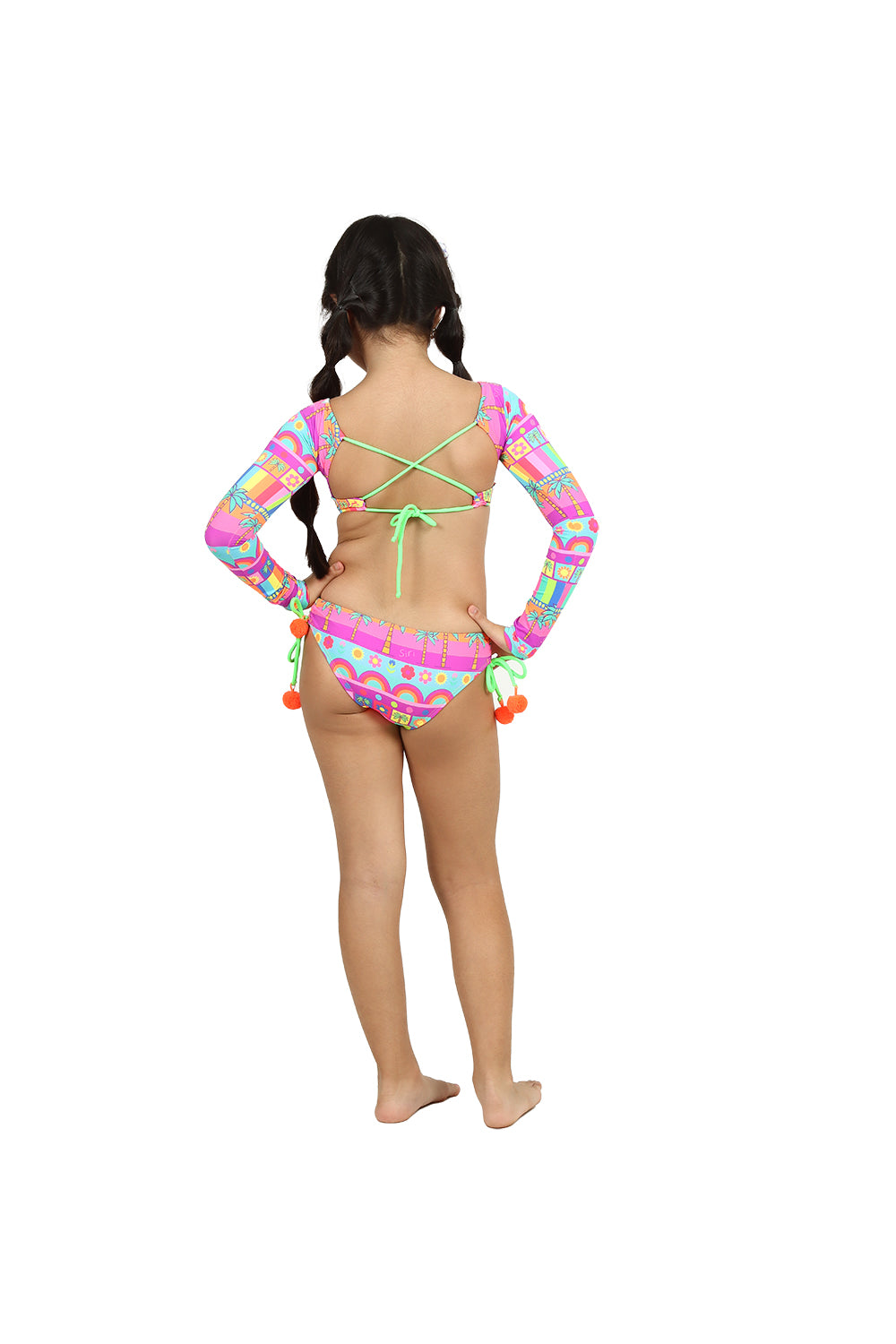 Maiô Infantil Siri Kids Anita Neon Tropical 39206
