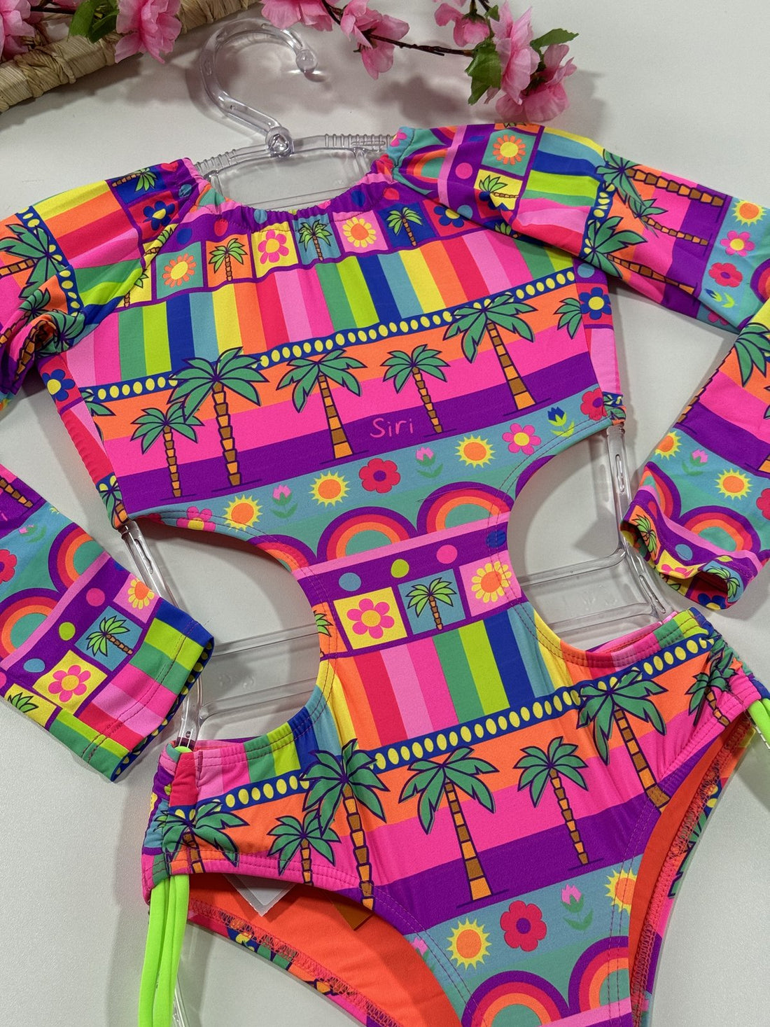 Maiô Infantil Siri Kids Anita Neon Tropical 39206