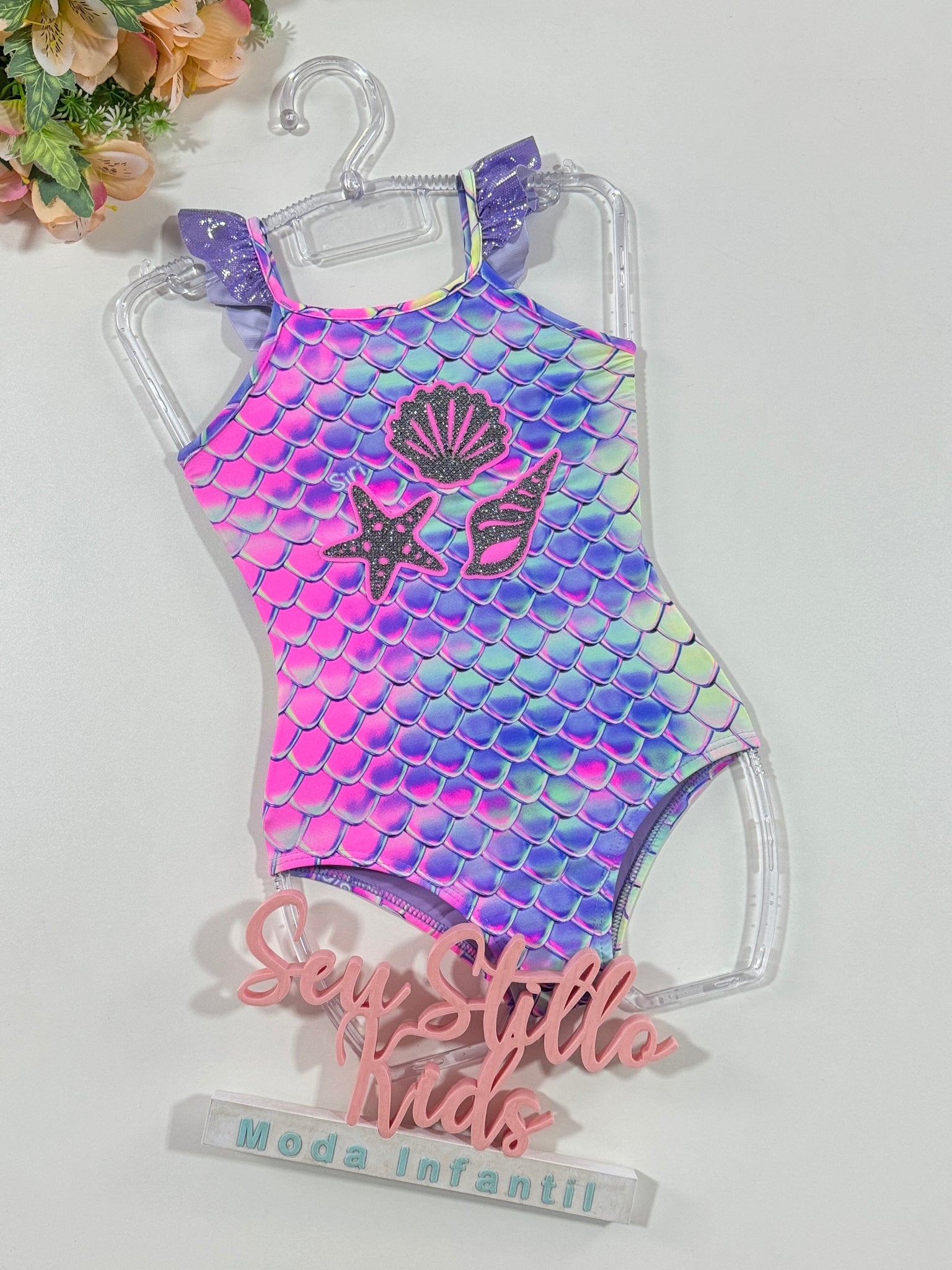 Maiô Infantil Siri Kids Mila Tecno Sereia 39217