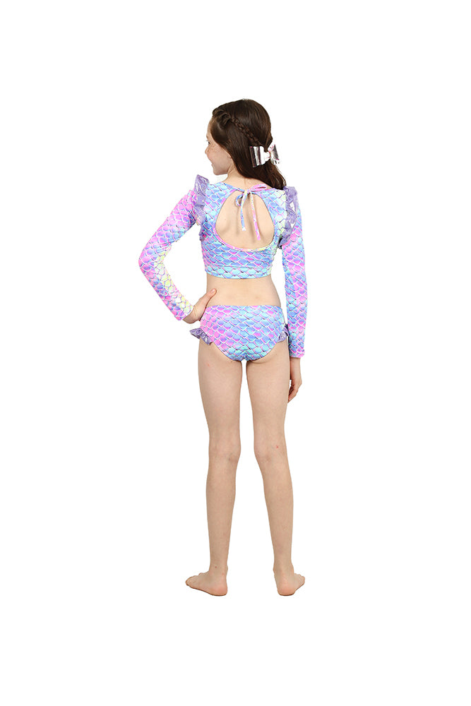 Biquíni Infantil Siri Kids Cropped Manga Longa Talita Tecno Sereia 39218
