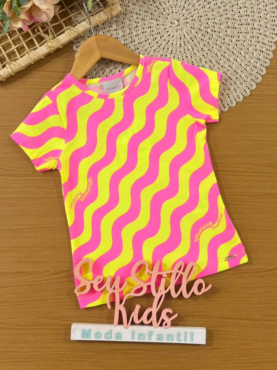 Blusa Infantil Menina Momi Ondas Coloridas