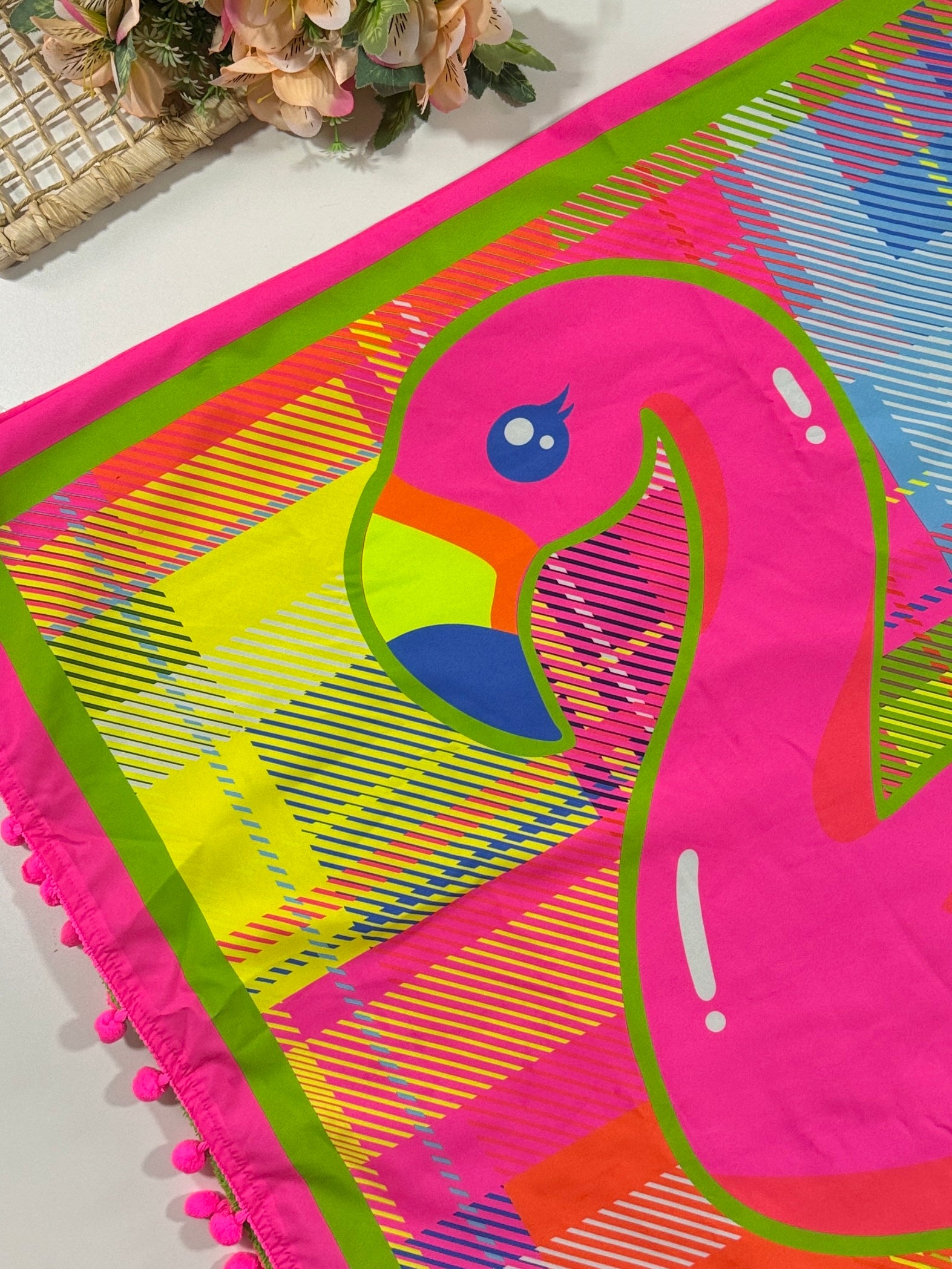 Toalha Infantil Siri Kids Cristal Color Flamingo