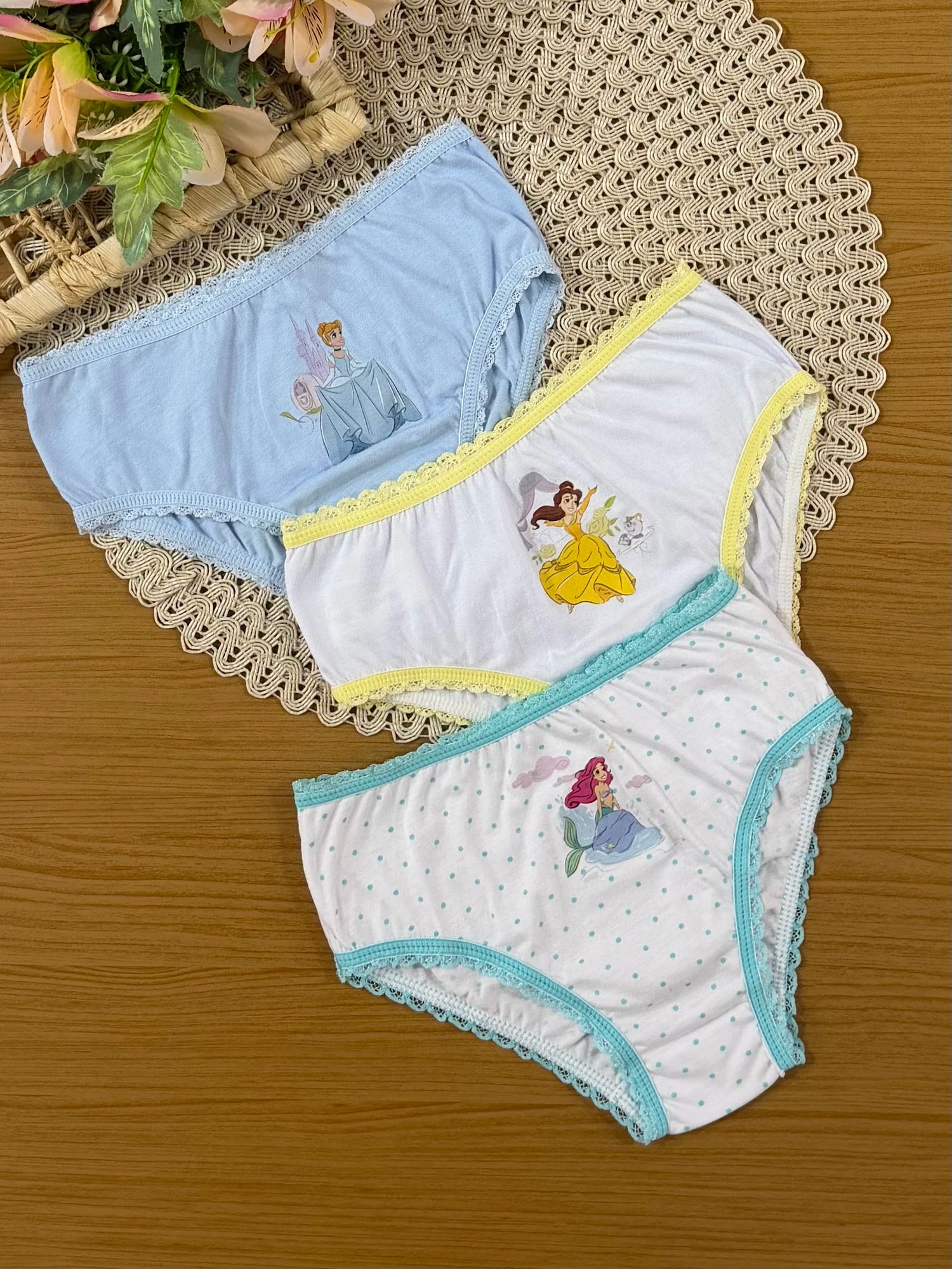 Kit Calcinha Infantil Lupo Princesas Disney