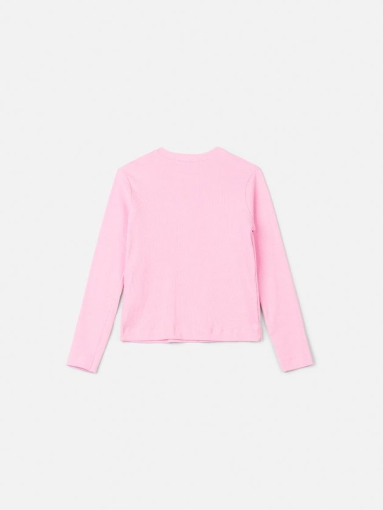 Blusa Infantil Animê Inverno Manga Longa Rosa Stitch Disney