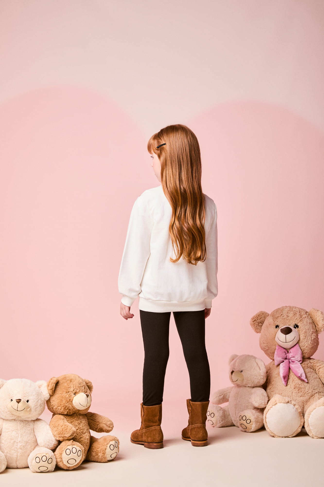 Conjunto Infantil Momi Inverno com Calça Legging Preta e Moletom sem Flanela Lacinho Strass