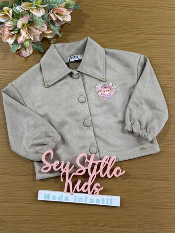 Jaqueta Infantil Inverno Kukie Boxer Marrom Ursinha Country