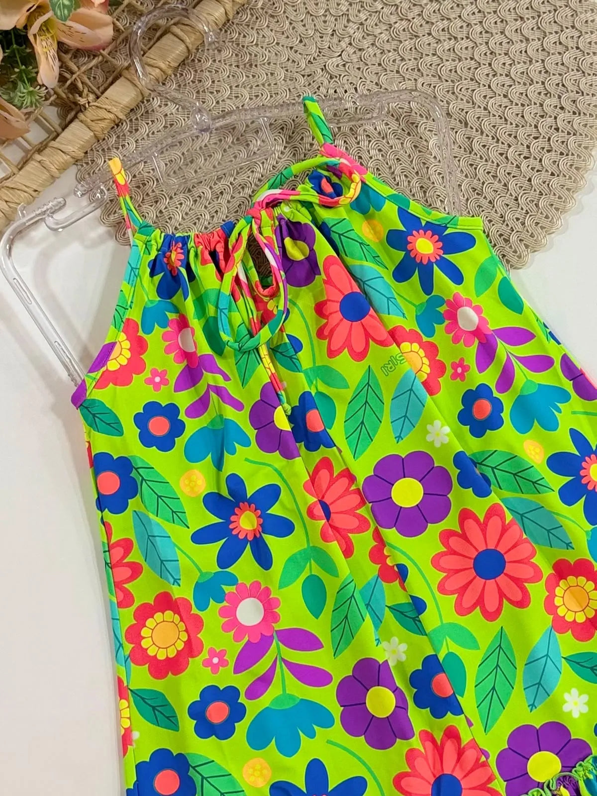 Vestido Infantil Siri Kids Sofia Jardim Verde 43013
