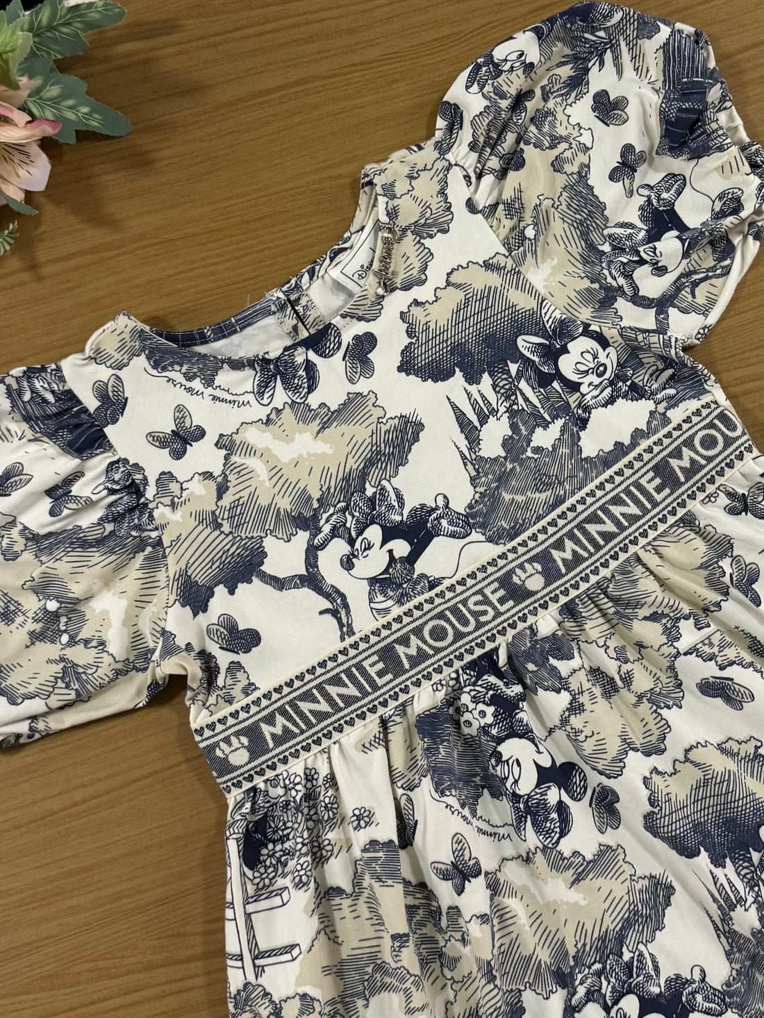 Vestido Infantil Animê Inverno Minnie Disney