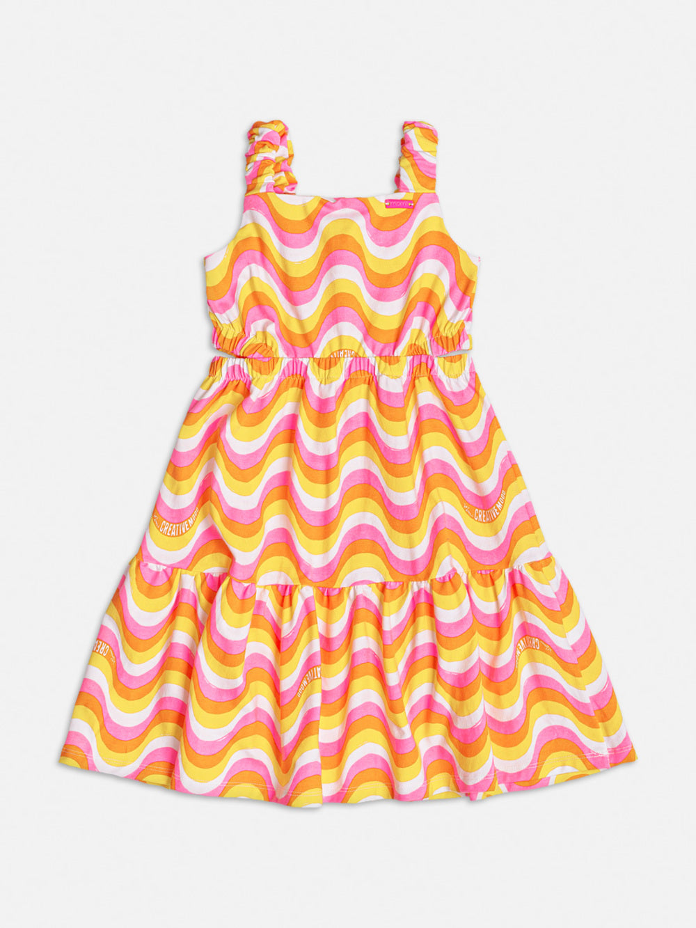 Vestido Infantil Momi Verão Ondinhas Coloridas