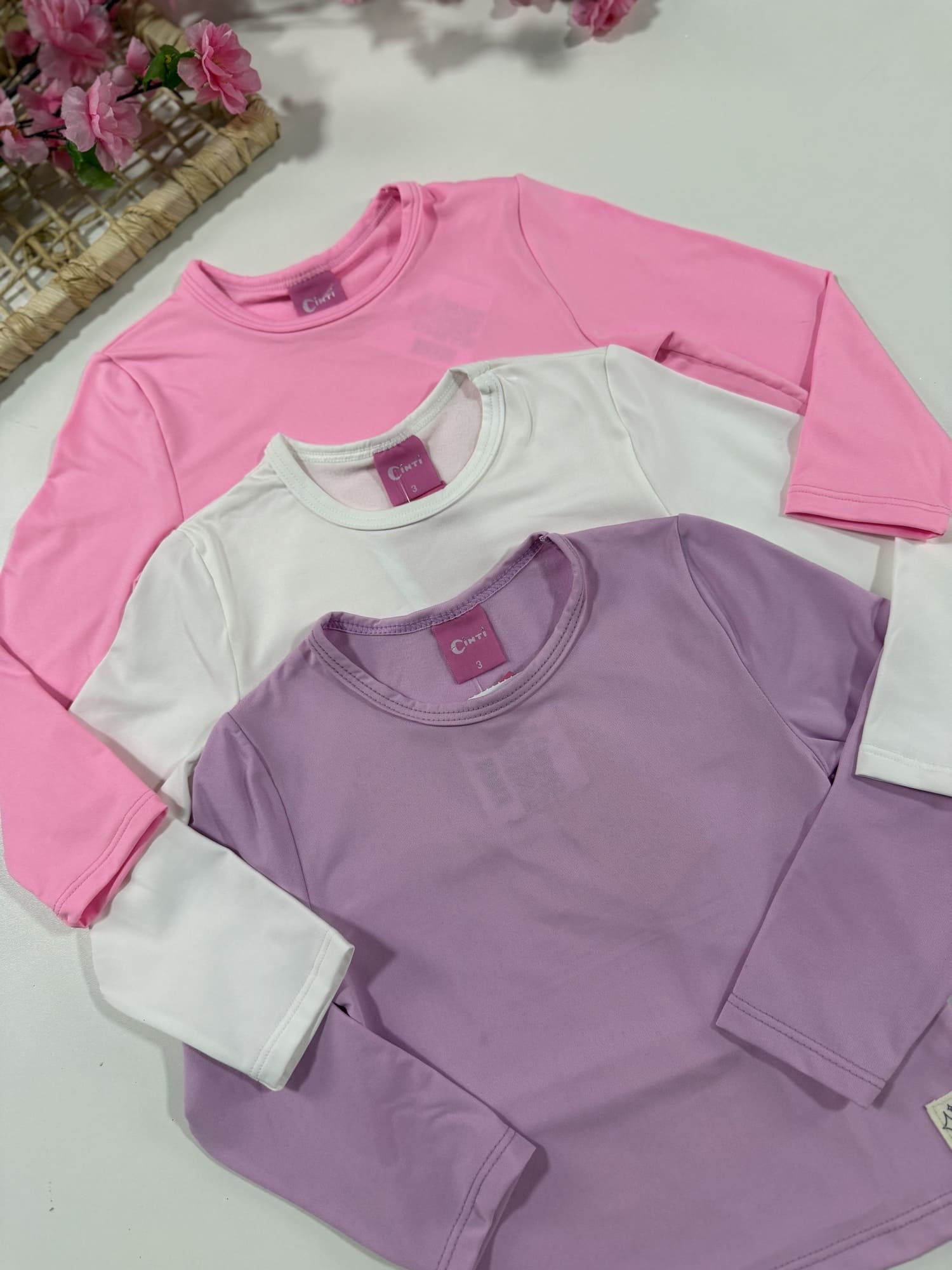 Blusa Infantil Cinti Inverno Manga Longa Térmica Rosa