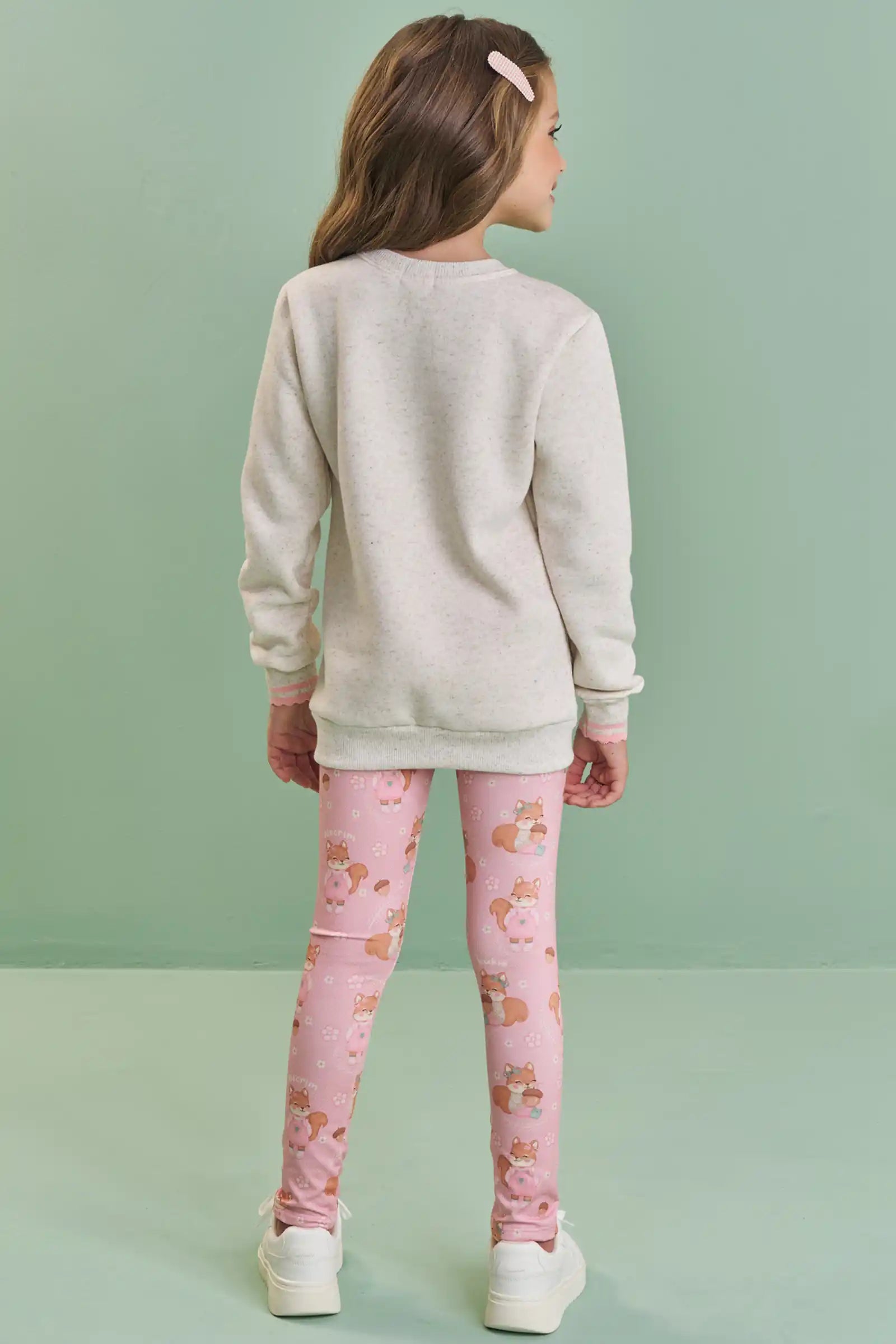 Casaco Infantil Kukiê Inverno Flanelado Off White Esquilinha