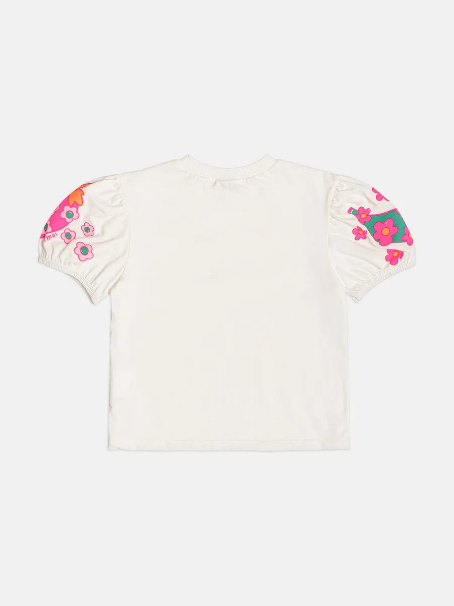 Blusa Infantil Menina Bimbi Branca Moranguinho