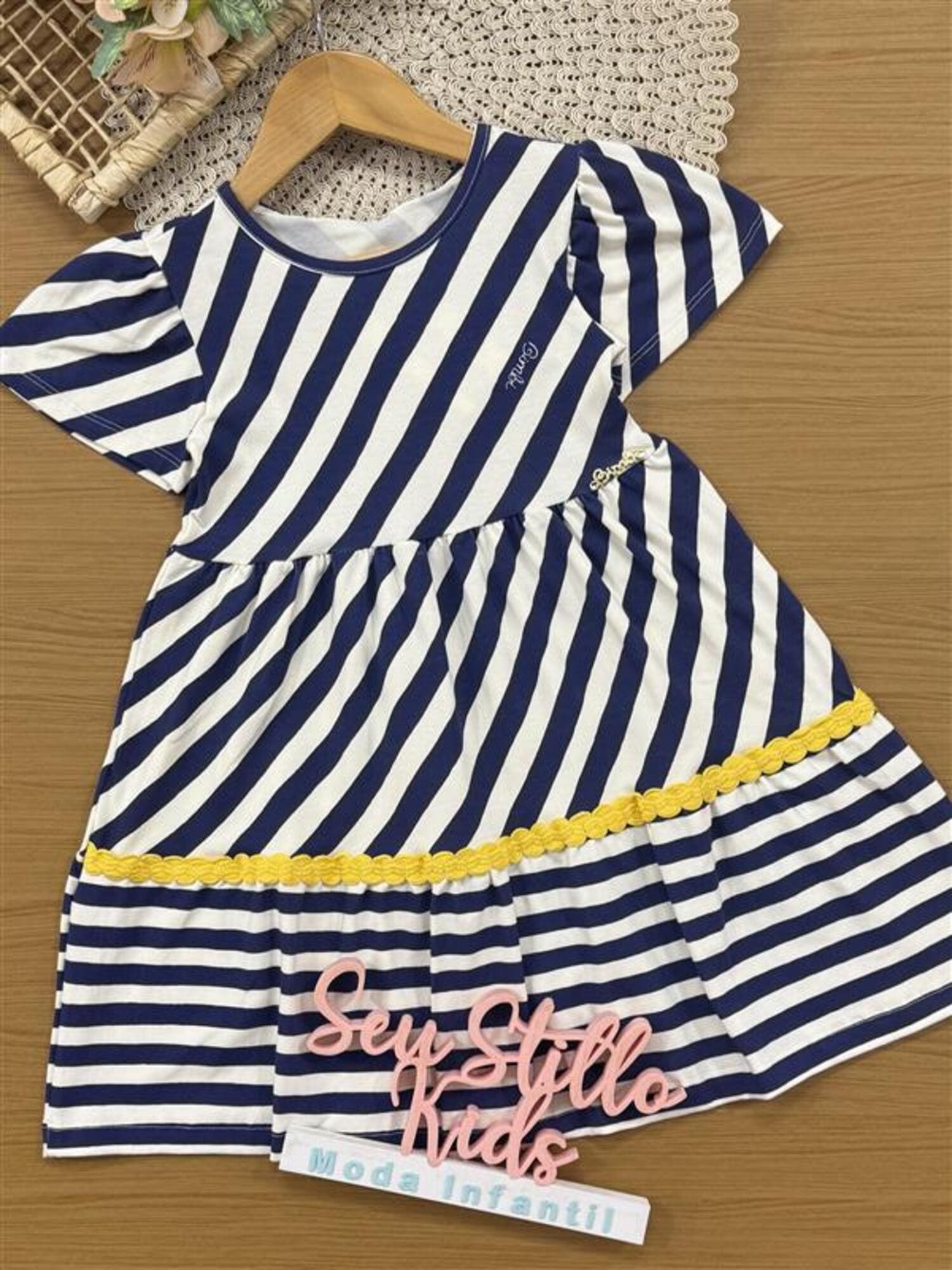Vestido Infantil Bimbi Verão Listrado