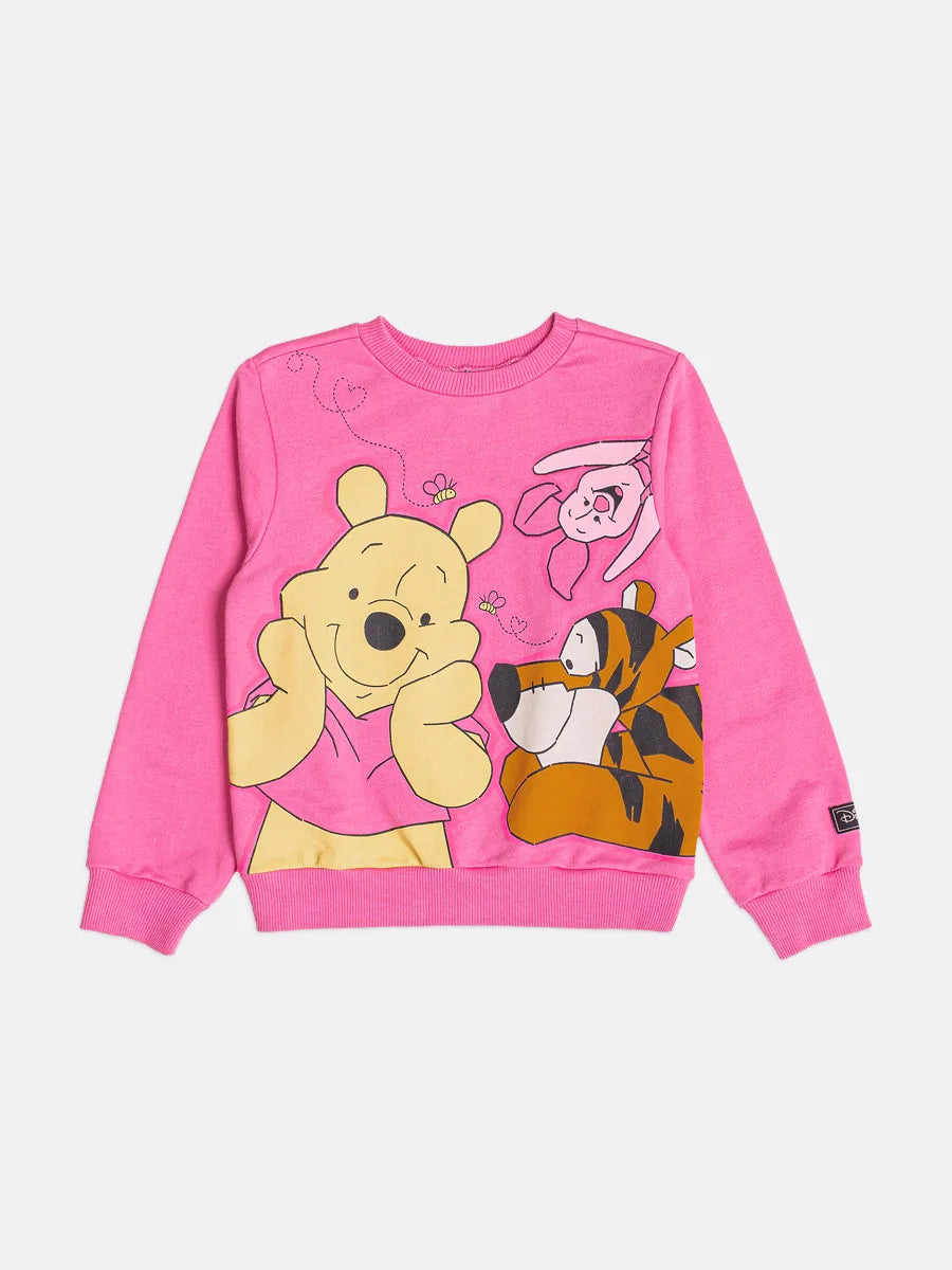 Moletom Infantil Bimbi Inverno sem Flanela Rosa Ursinho Pooh