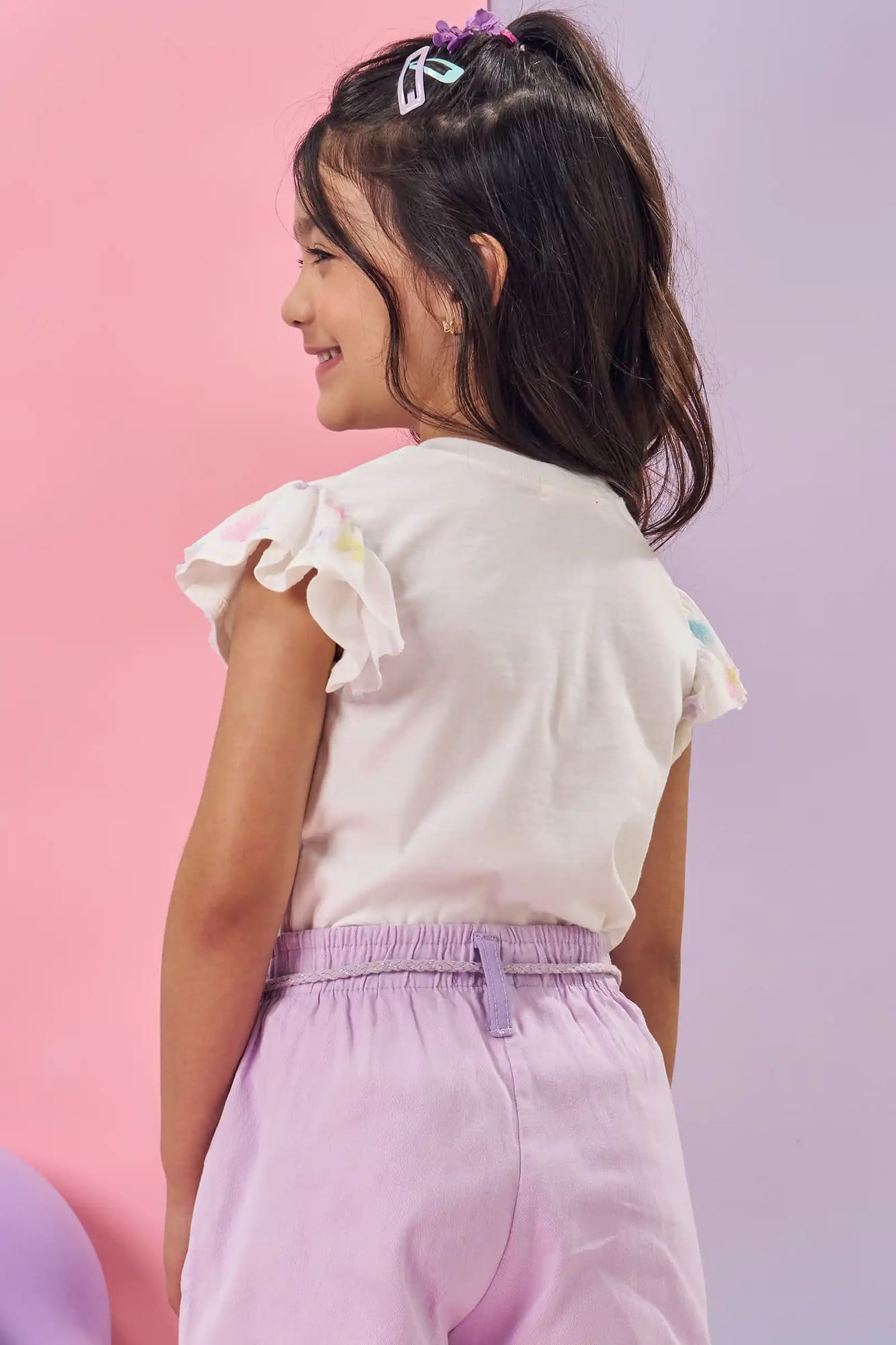 Blusa Infantil Kukiê Verão Branca Menina e Unicórnio