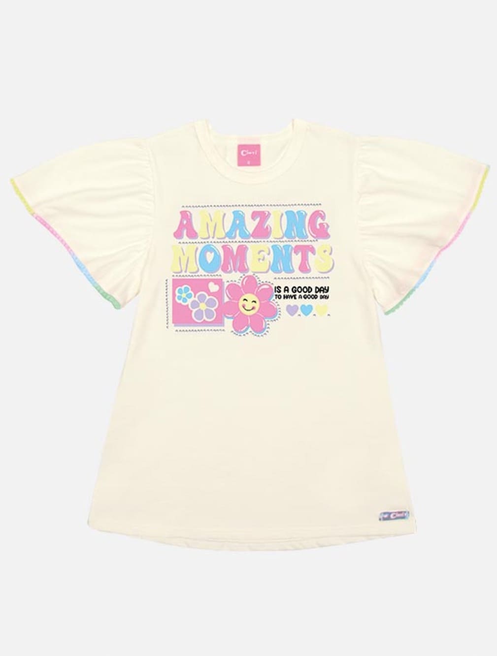 Conjunto Infantil Cinti Verão Shorts Ciclista e Blusa Amazing Lilás