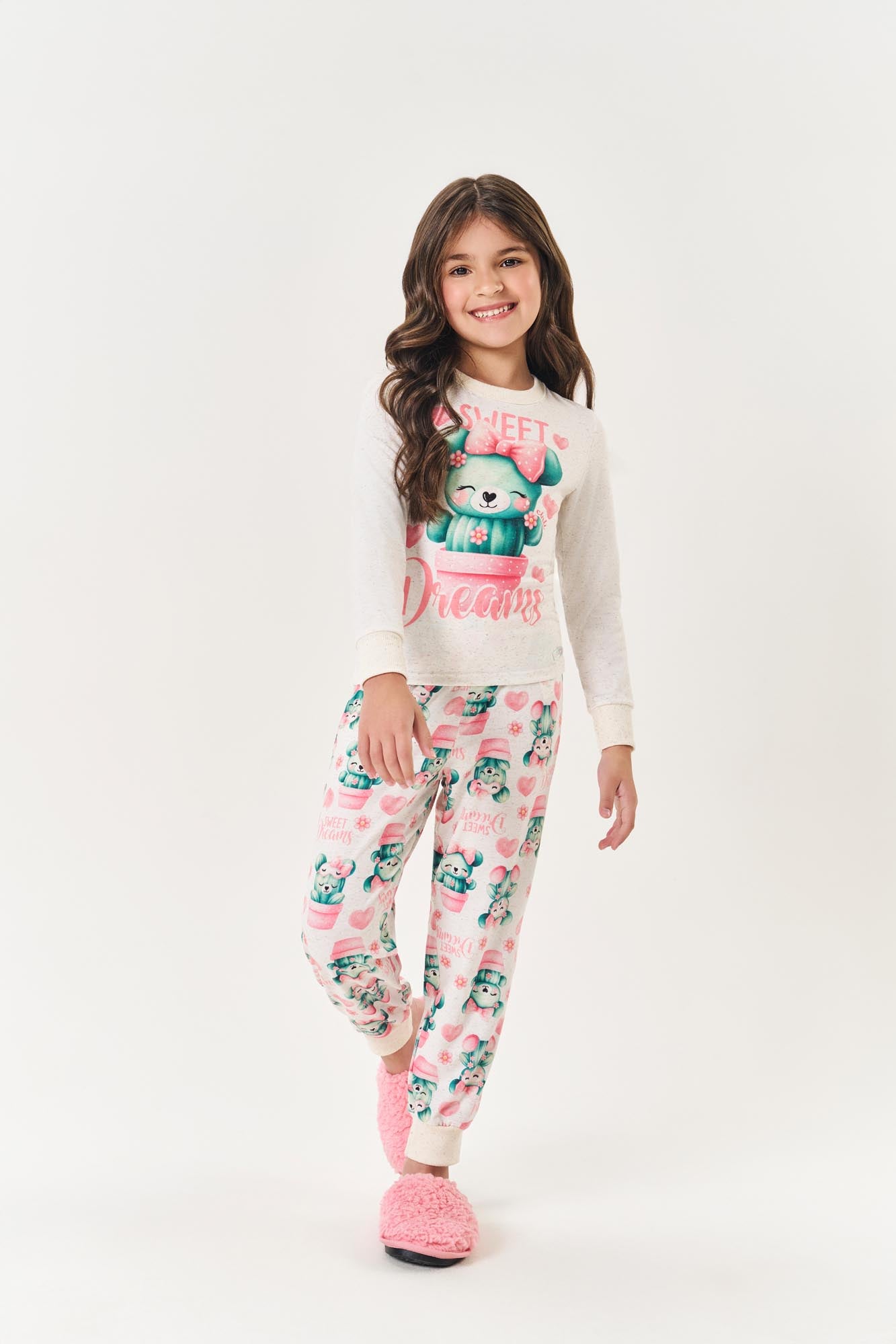 Pijama Infantil Cinti Inverno Calça e Blusa Cactos