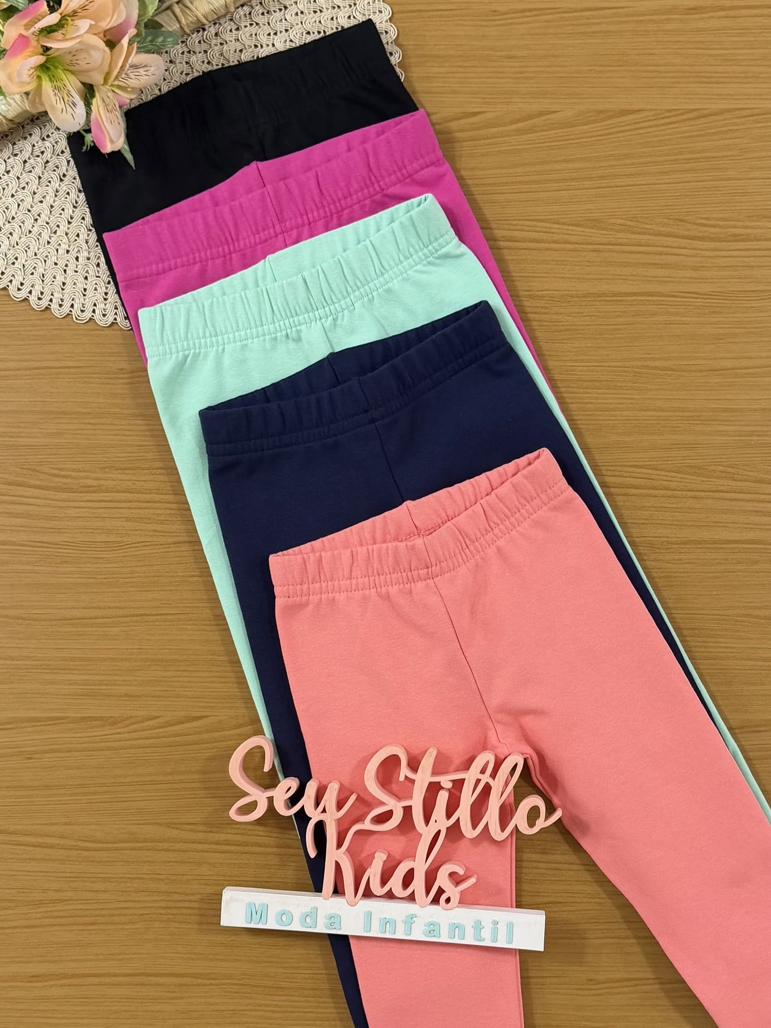Calça Legging Infantil Brandili Inverno Flanelada Coral