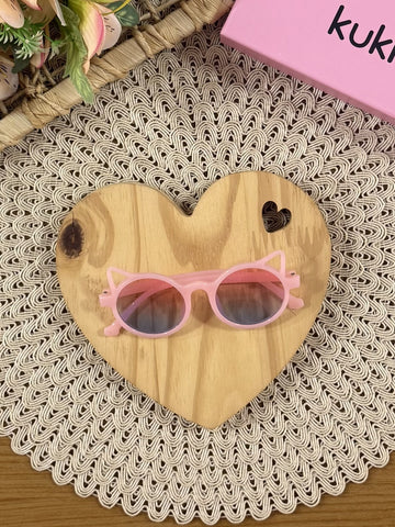 Óculos de Sol Infantil Kukiê Verão Rosa Gatinho