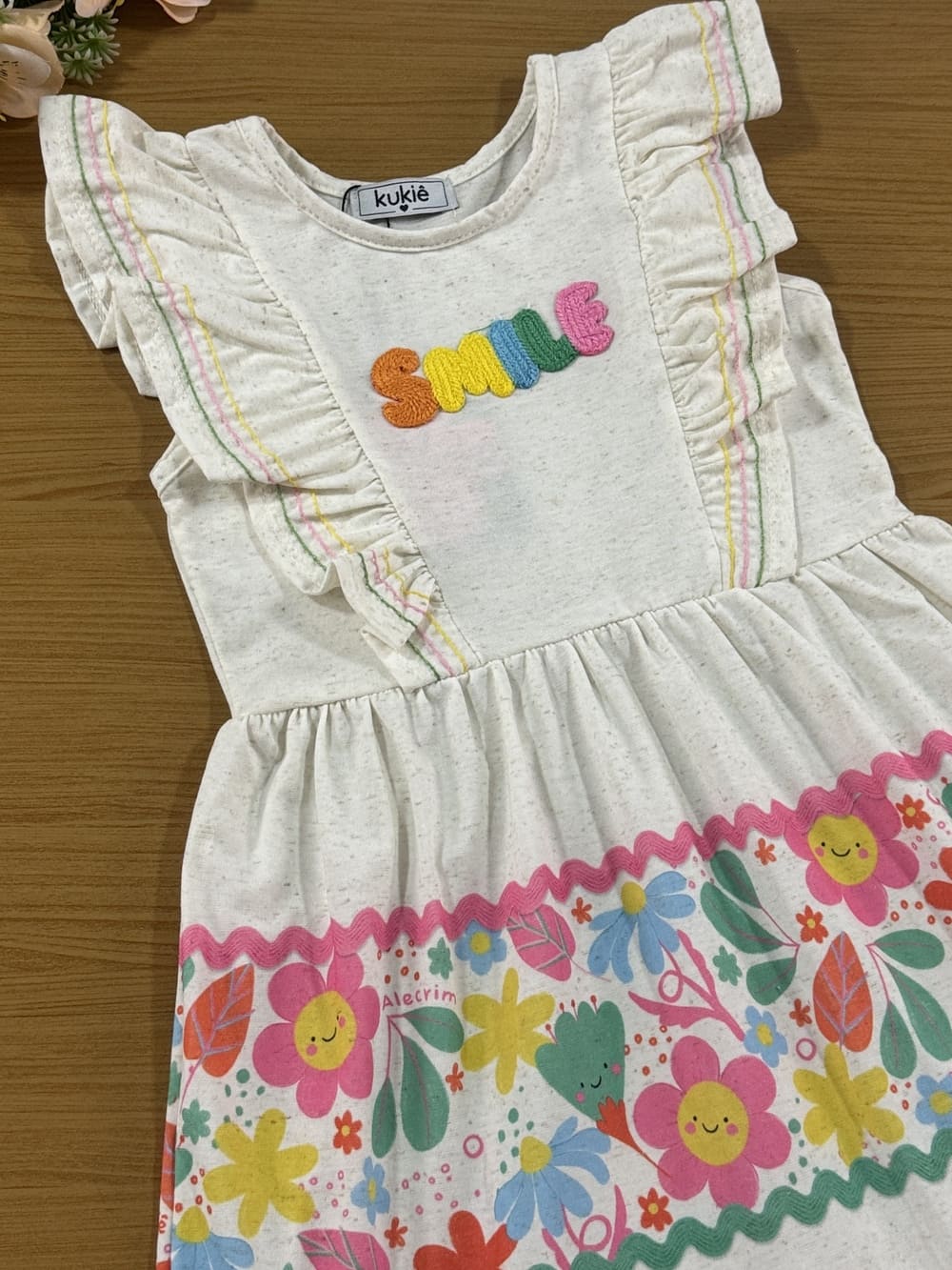 Vestido Infantil Kukie Alecrim Verão Midi Smile