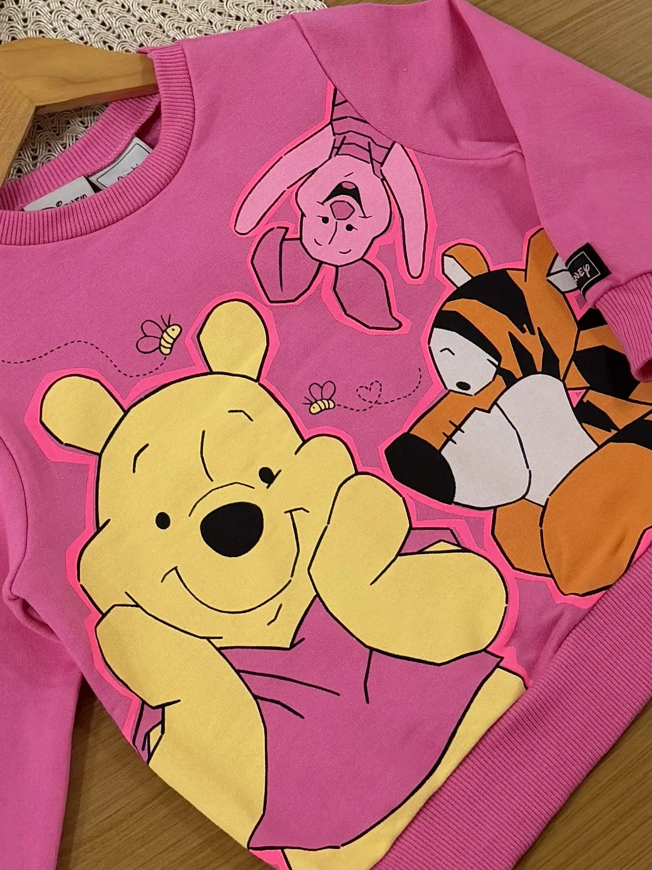 Moletom Infantil Bimbi Inverno sem Flanela Rosa Ursinho Pooh