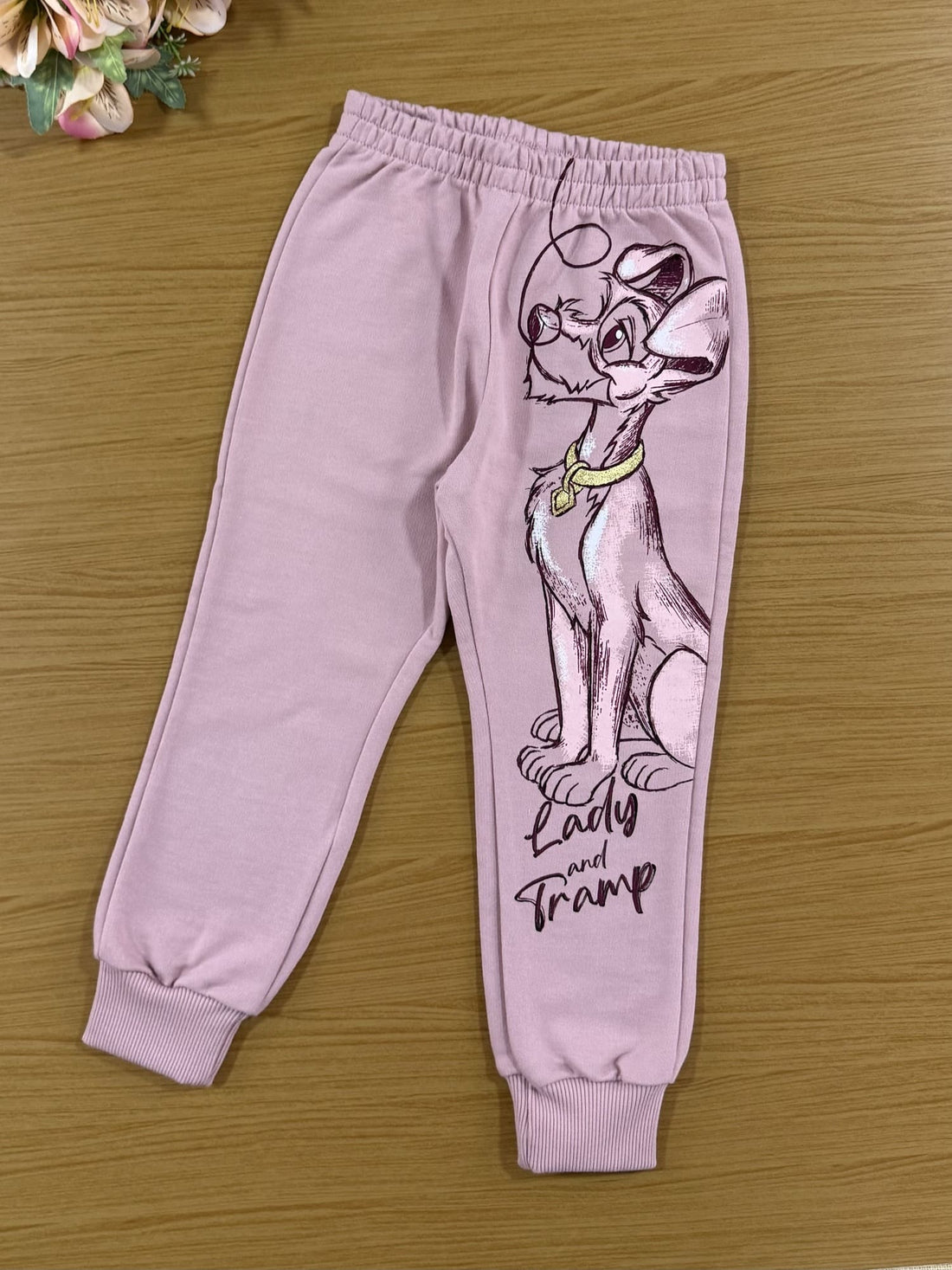 Conjunto Infantil Animê Inverno com Calça e Casaco Rosa Dama Disney