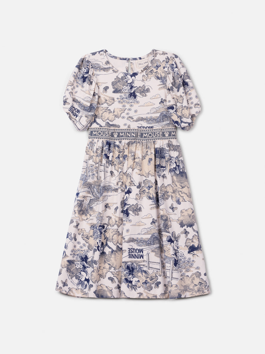 Vestido Infantil Animê Inverno Minnie Disney