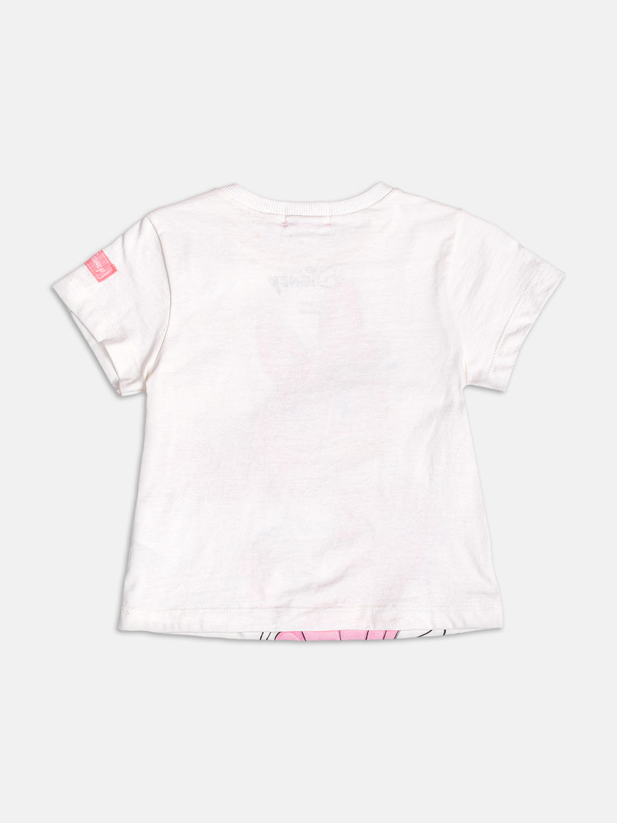 Blusa Infantil Momi Verão Branca Daisy com Óculos 3D Disney