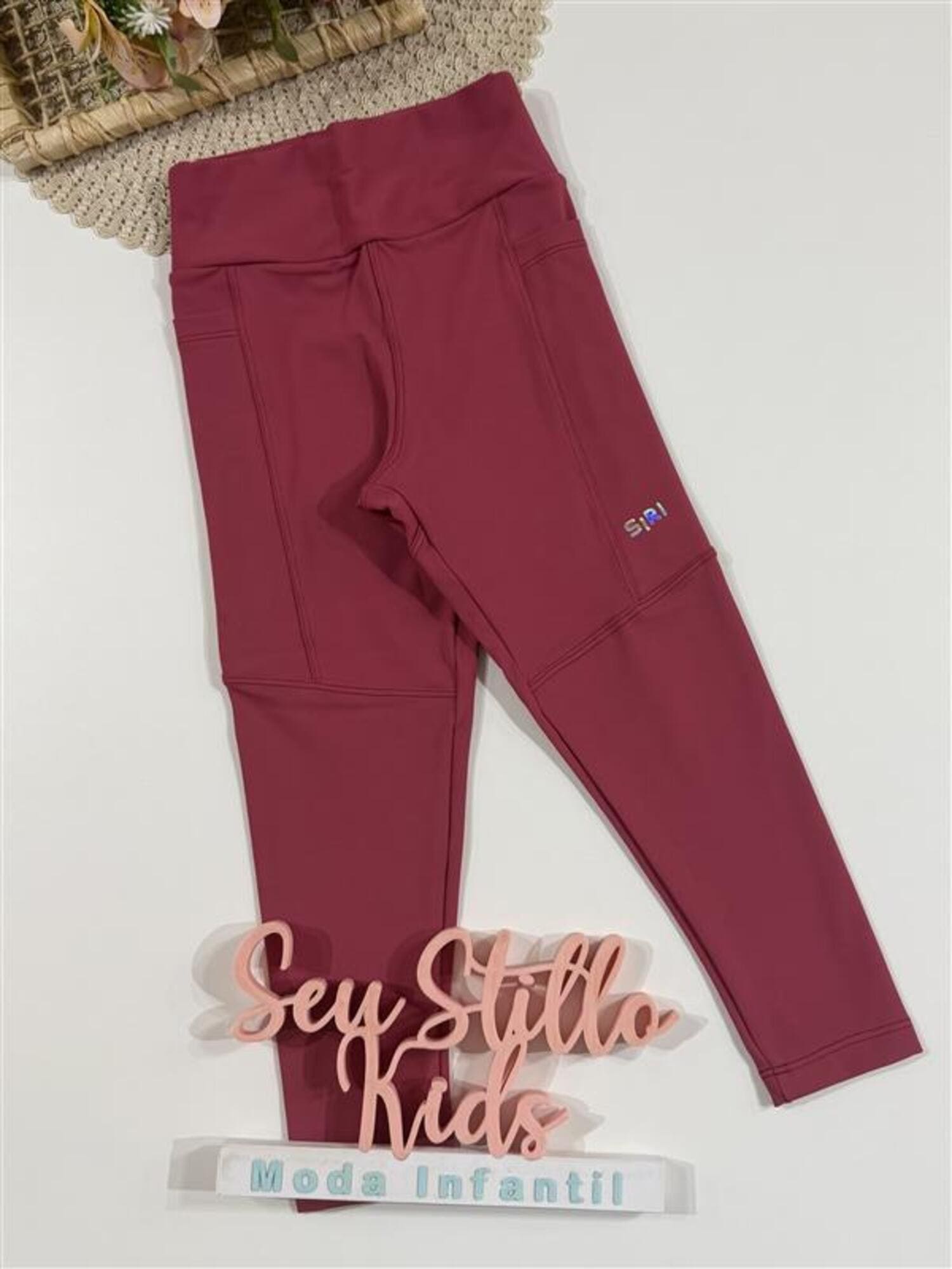 Calça Legging Infantil Siri Kids Spots Soraia Nagoya Vermelha 42626