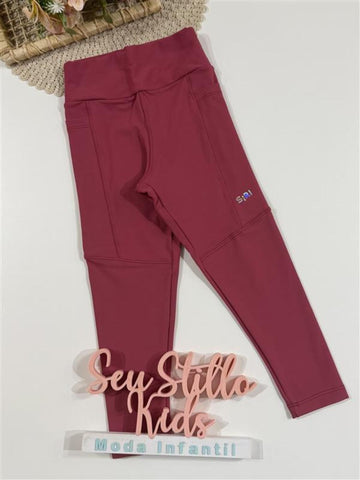 Calça Legging Infantil Siri Kids Spots Soraia Nagoya Vermelha 42626