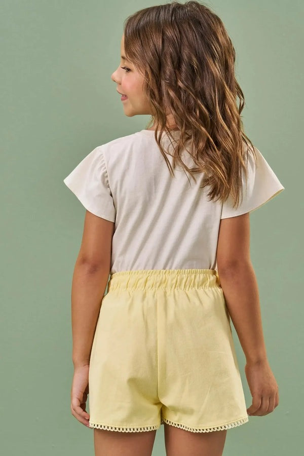 Blusa Infantil Kukiê Verão Bege Oncinha