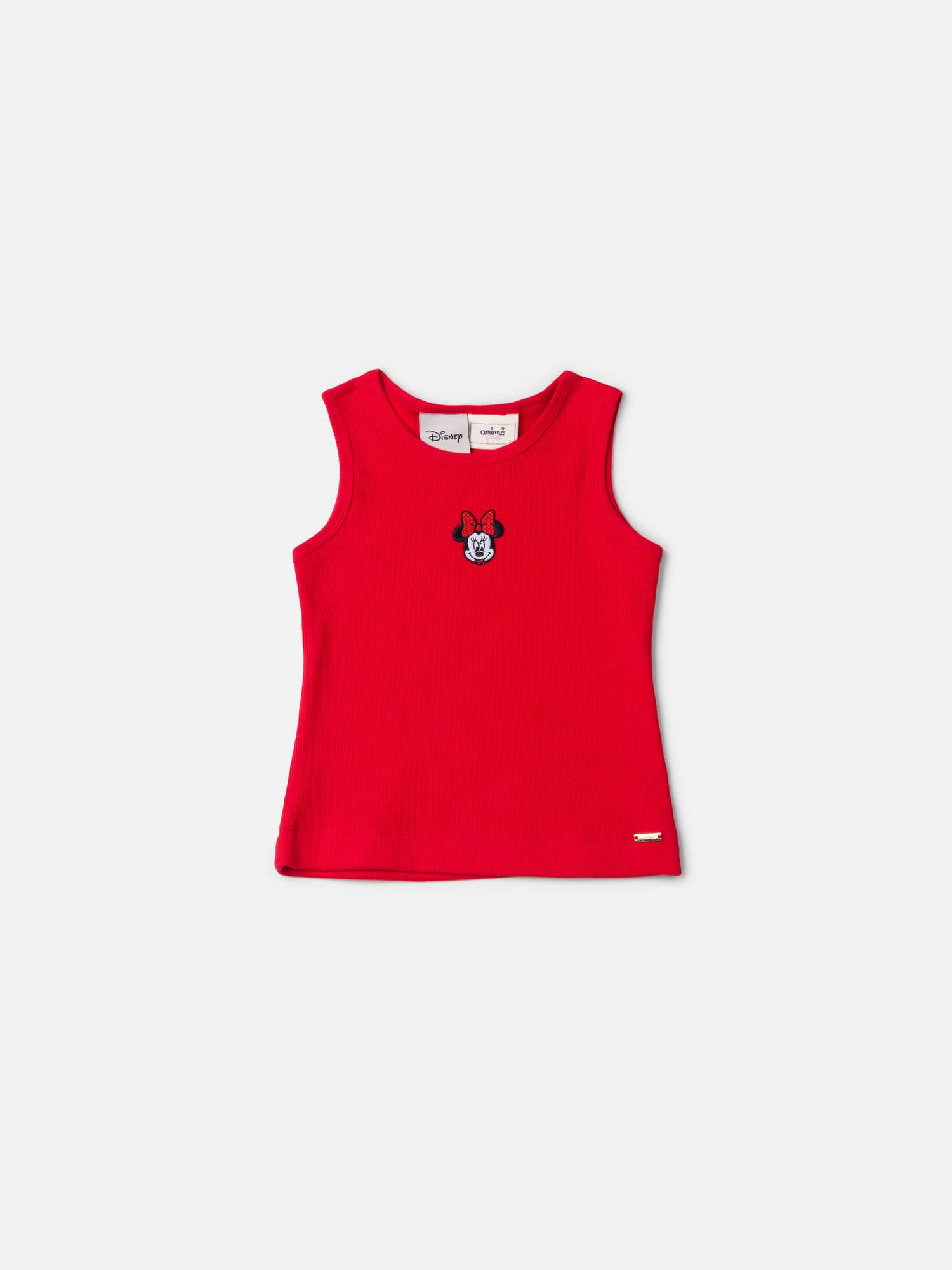 Regata Infantil Animê Verão Vermelha Minnie Disney