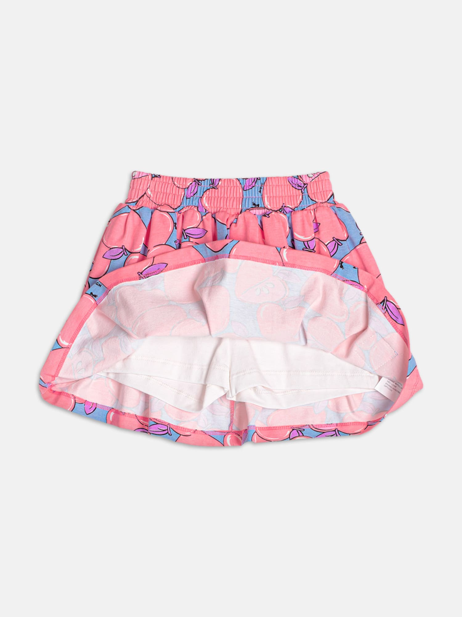 Conjunto Infantil Momi Verão com Saia Azul e Blusa Branca Frutinha