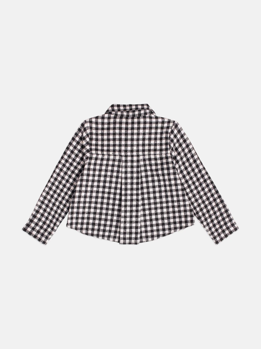 Jaqueta Infantil Momi Inverno Xadrez com Strass