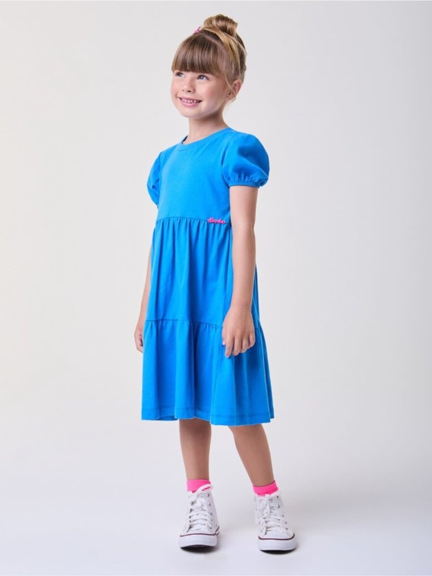 Vestido Infantil Bimbi Verão Azul
