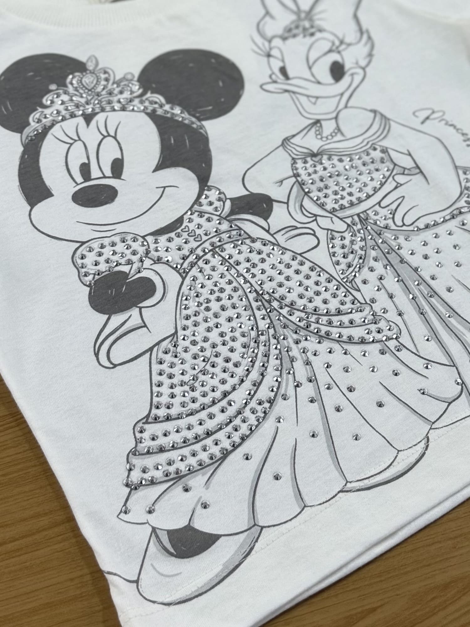 Blusa Infantil Animê Manga Curta Minnie e Margarida Disney
