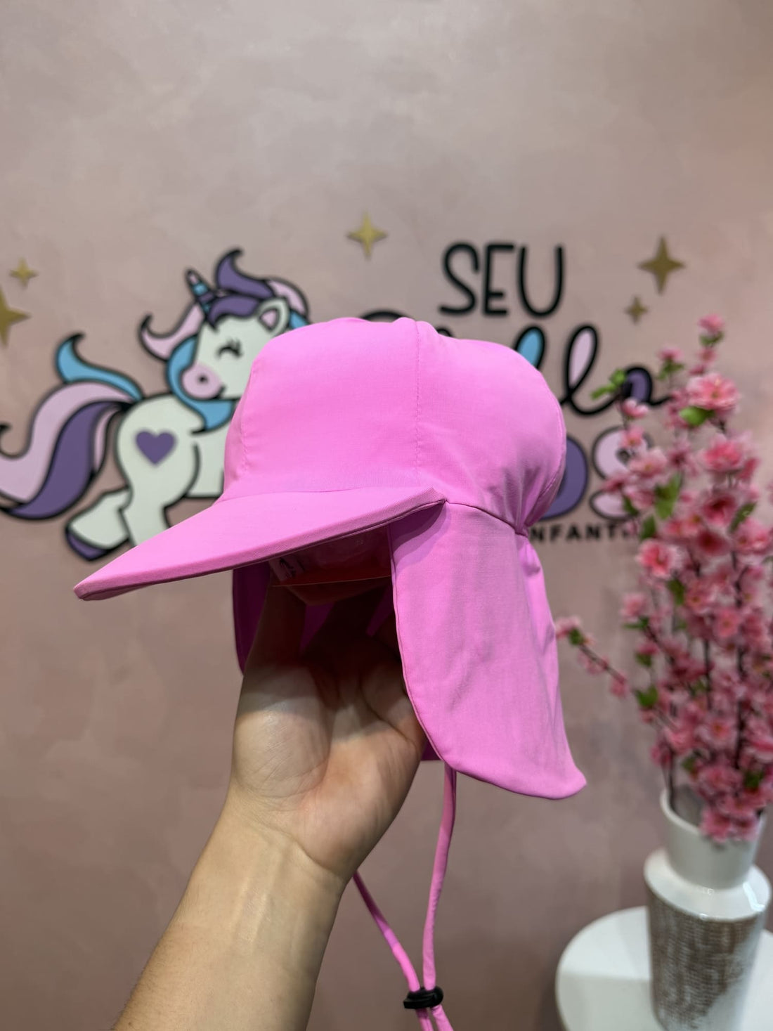Chapéu Proteção UV infantil Siri Kids Bliss Rosa