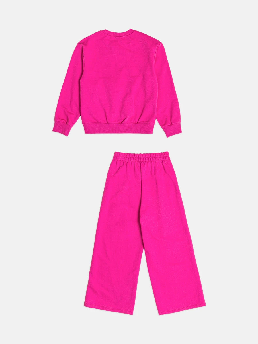 Conjunto Infantil Bimbi Inverno com Calça e Moletom sem Flanela Rosa Cachorro Lovely