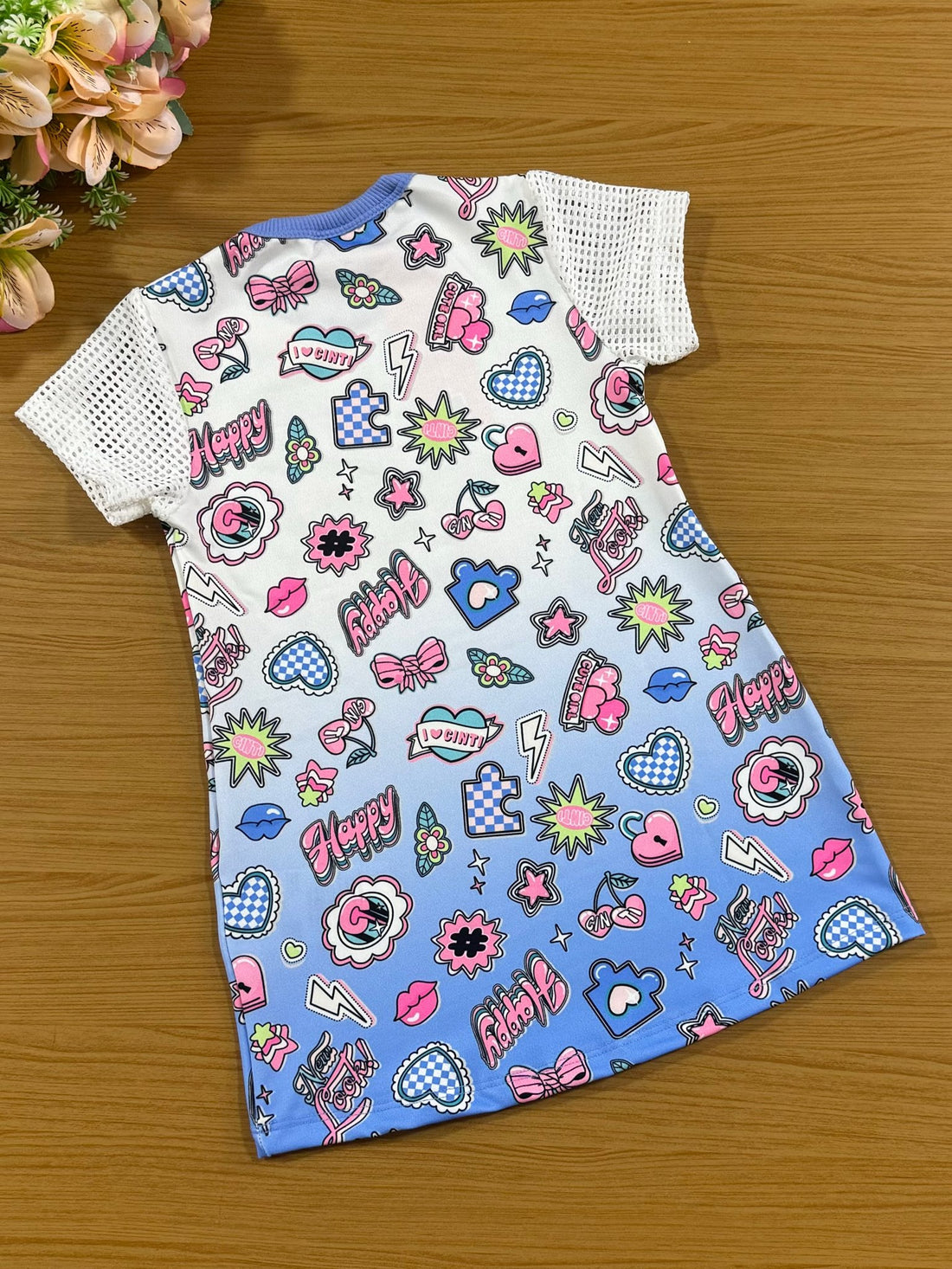 Vestido Infantil Cinti Verão Azul Pochete