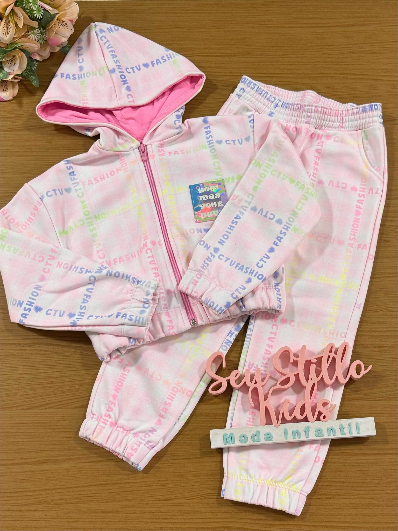 Conjunto Infantil Catavento Inverno Calça e Jaqueta Barbie Fashion