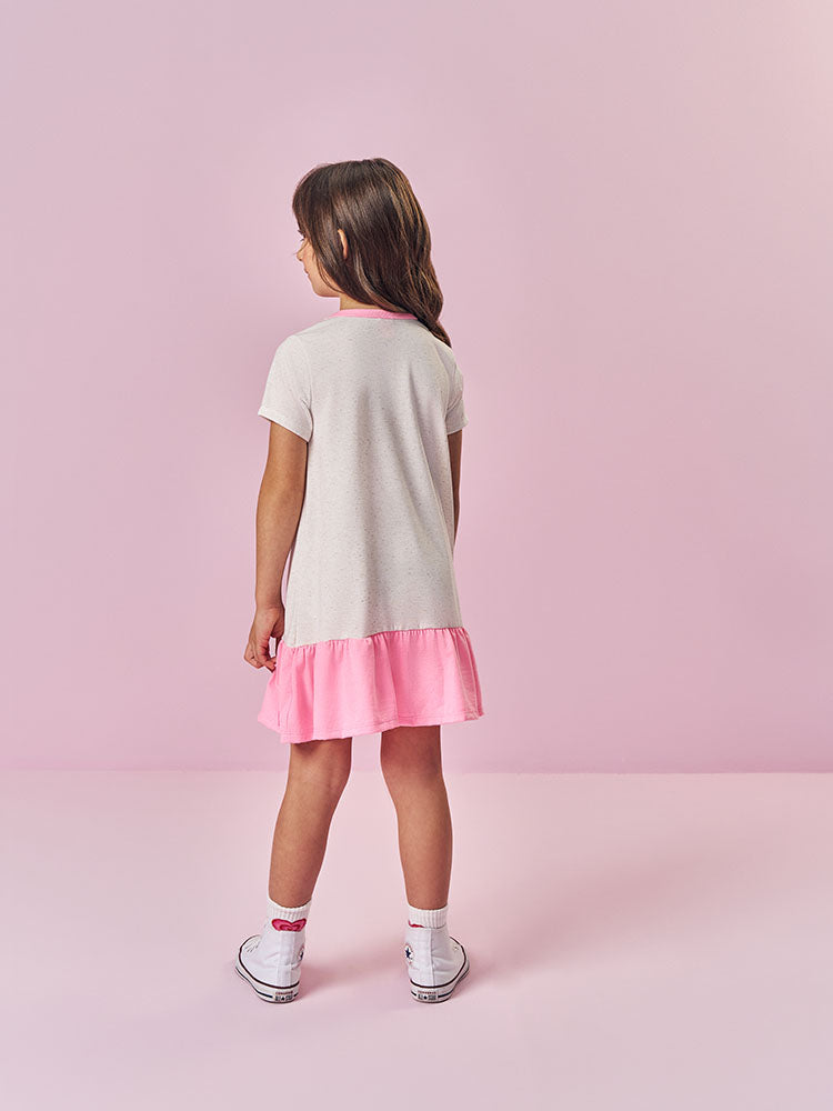 Vestido Infantil Cinti Verão Rosa Frutinha Fresh com Pulseira