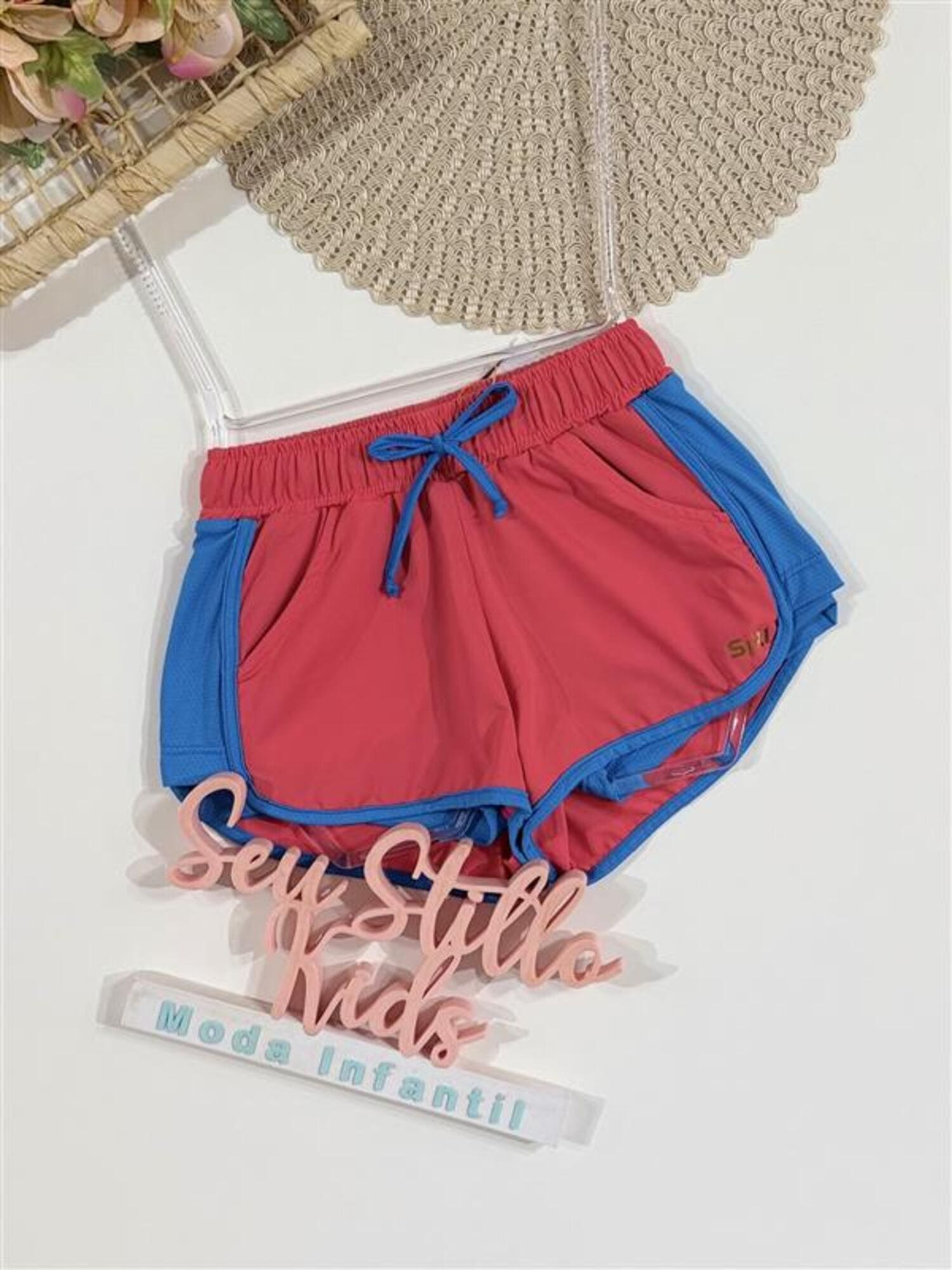 Shorts Infantil Siri Kids Sport Lorena Luna Coral 42635