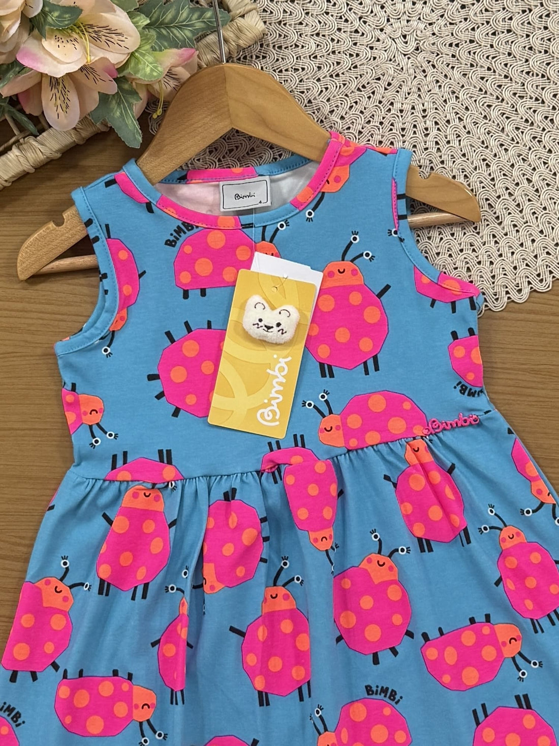 Vestido Infantil Bimbi Verão Azul Joaninha