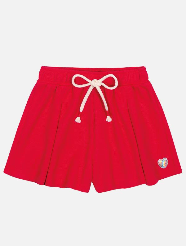 Conjunto Infantil Cinti Verão Shorts Vermelho e Blusa Corações