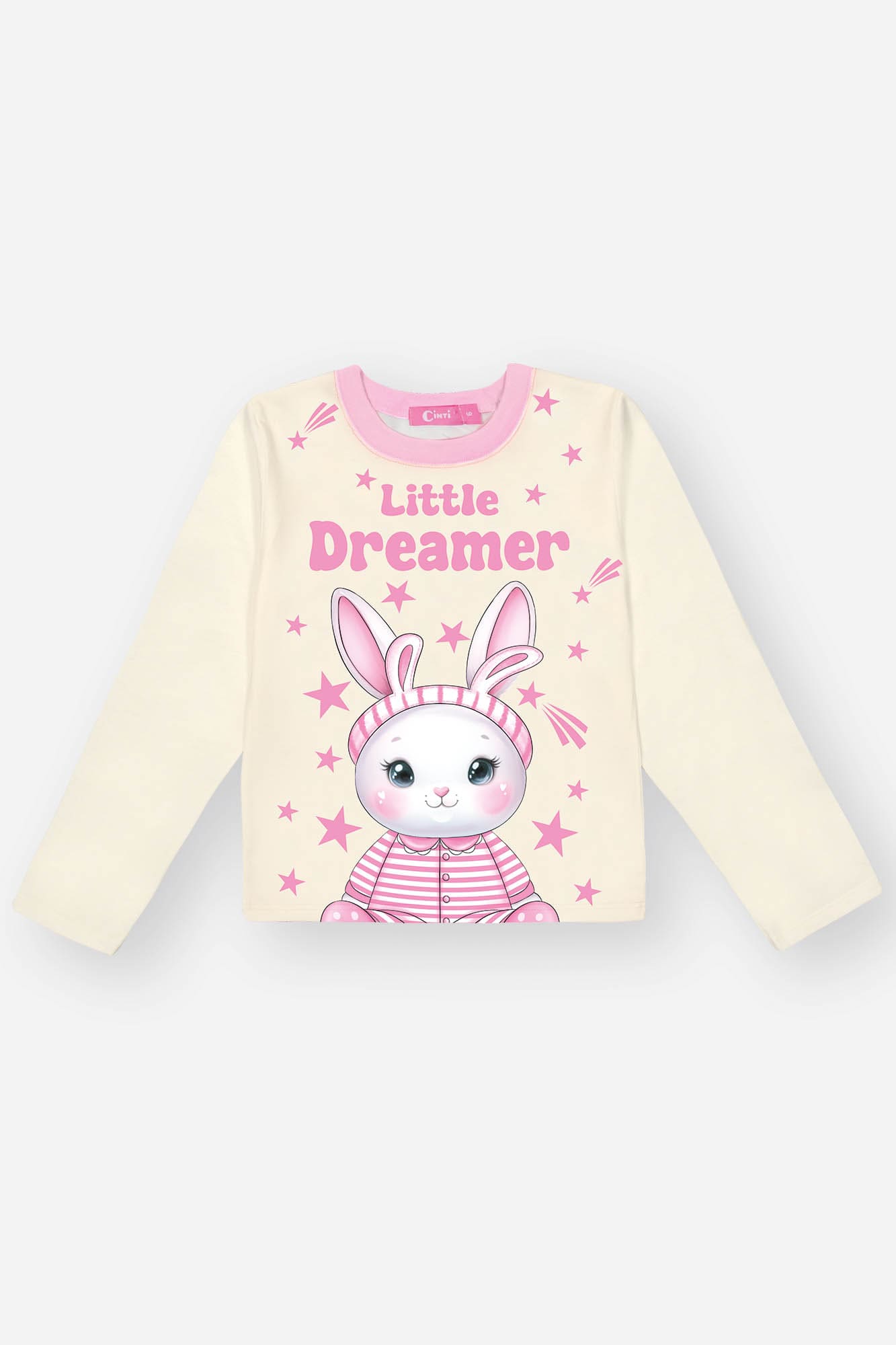 Pijama Infantil Cinti Inverno Calça Rosa e Blusa Coelho