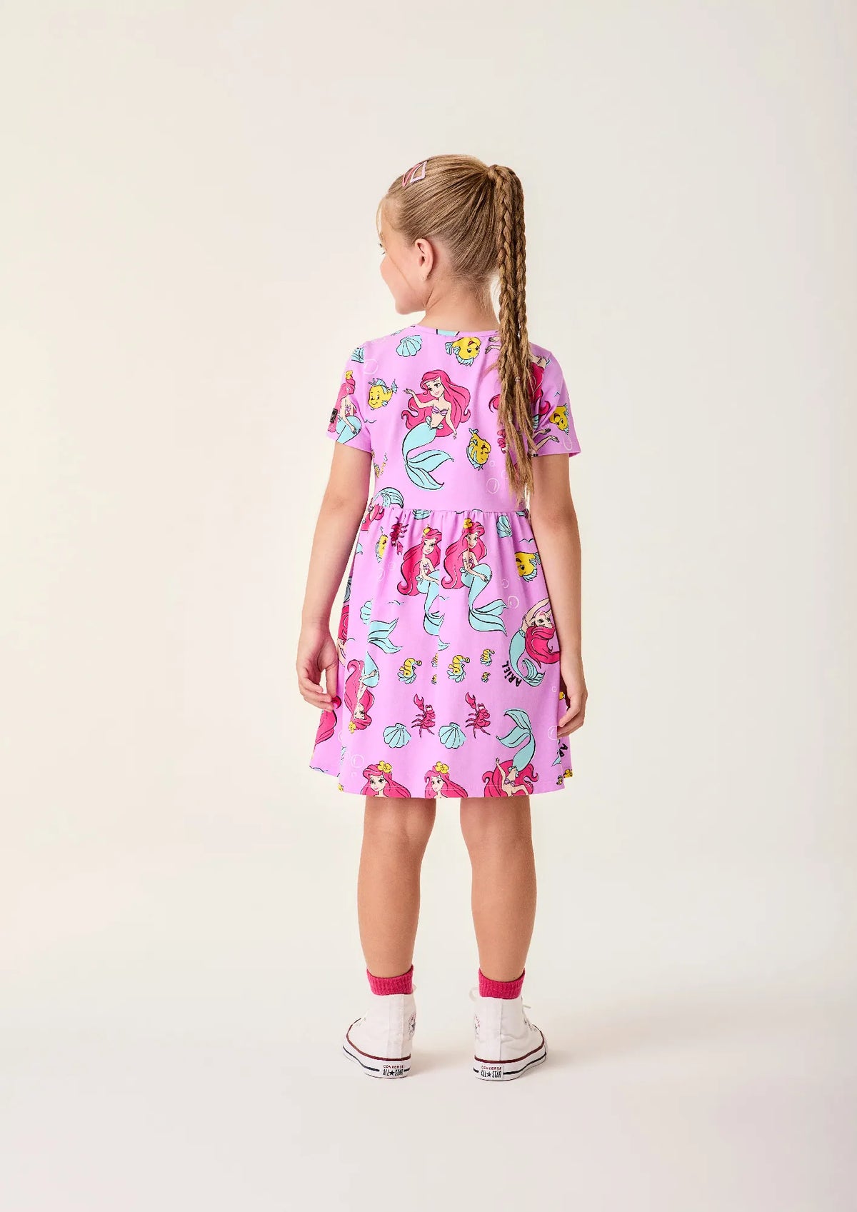 Vestido Infantil Bimbi Roxo Ariel Disney