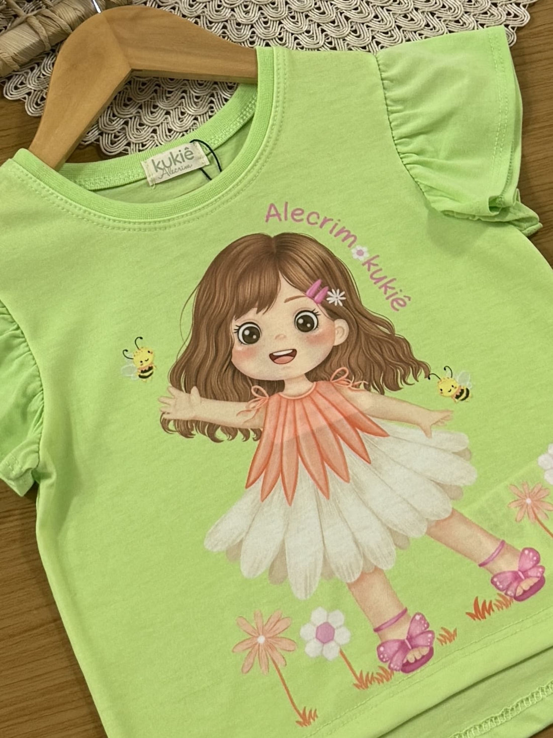 Blusa Infantil Kukiê Verão Verde Menininha