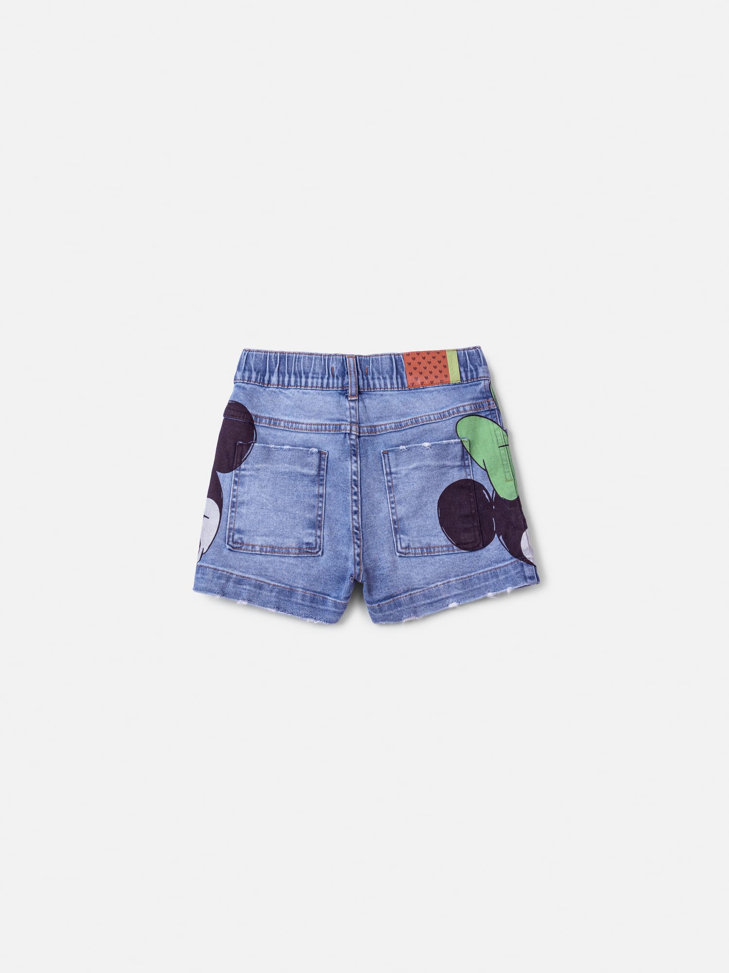 Shorts Infantil Animê Verão Jeans Minnie e Mickey Disney